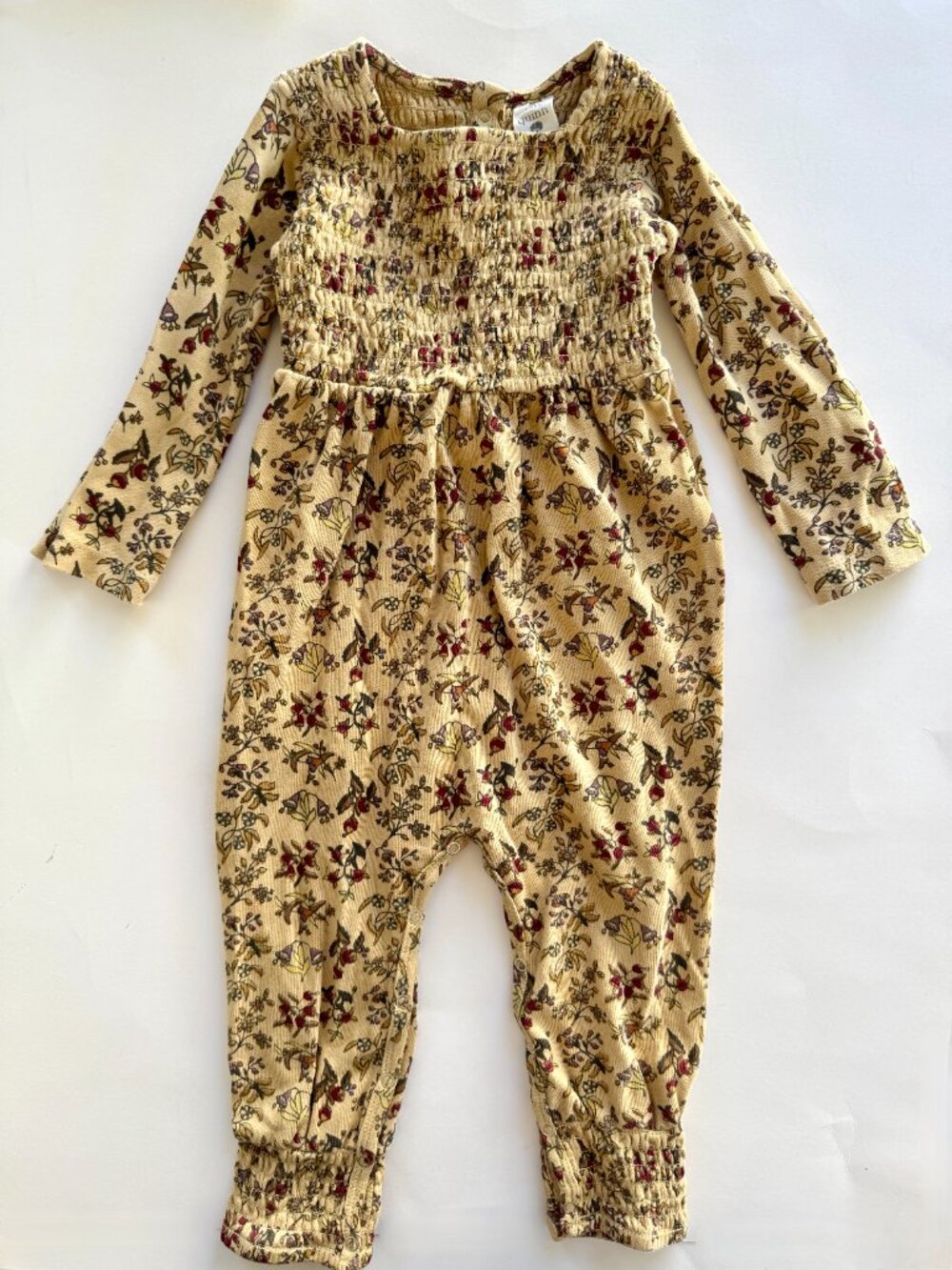 Kate Quinn Smocked Fall Floral Long Sleeve Romper 18-24M